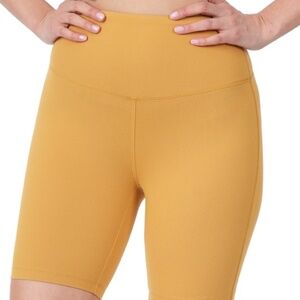 BRUSHED WIDE WAISTBAND BIKER SHORTS COLOR Lt Mustard